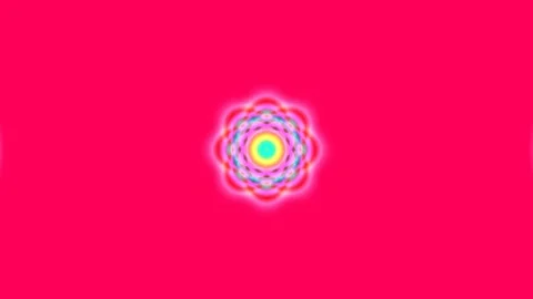 Vibrant Psychedelic Mandala Bloom Animation, Abstract Geometric Pattern Bac.. Stock Footage 331992518