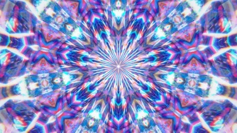 Vibrant Psychedelic Mandala Looping Background Stock Footage 282366603