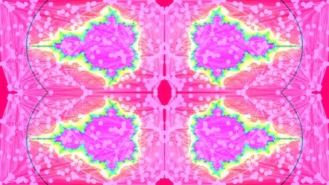 Vibrant psychedelic mandala pattern with abstract symmetrical geometric col.. Stock Footage 337705536