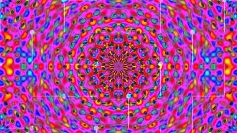 Vibrant psychedelic mandala pattern background animation seamless digital d.. Stock Footage 339789300