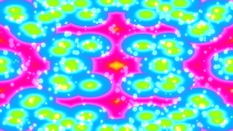 Vibrant psychedelic pattern background with neon geometric wave abstract desi Stock Footage 339785280