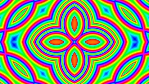 Vibrant, psychedelic pattern radiates outward Stock Illustration