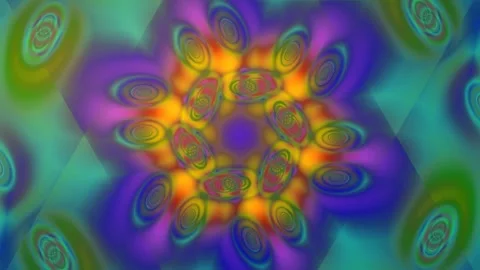 Vibrant Psychedelic Rainbow Abstract Swirl Background Loop Stock-Footage 336768602