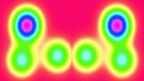 Vibrant Psychedelic Rainbow Hypnotic Fluid Gradient Background Loop Stock Footage 336770523