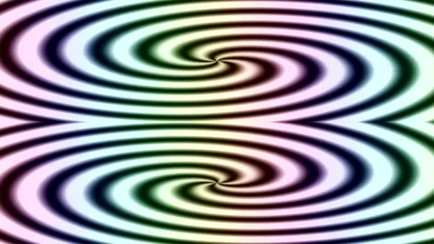 Vibrant psychedelic rainbow spiral wave pattern background abstract design Stock Footage 336228185