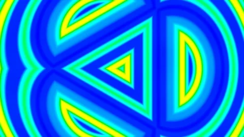 Vibrant psychedelic retro abstract pattern background loop for creative desig Stock Footage 337573751