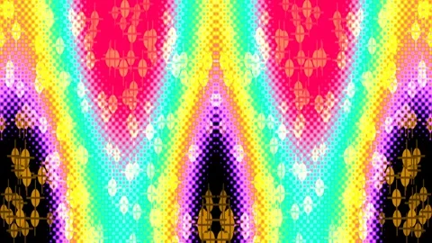 Vibrant Psychedelic Retro Pattern Background for Abstract Design Art Stock Footage 337571236