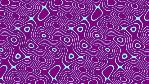 Vibrant Psychedelic Seamless Abstract Purple Geometric Pattern Background D.. Stock Footage 337164981