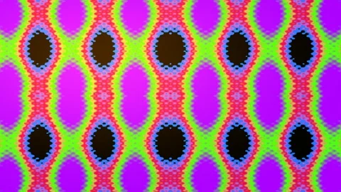 Vibrant psychedelic seamless geometric pattern background for modern retro .. Stock Footage 339494724
