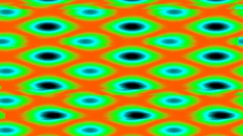 Vibrant psychedelic seamless pattern texture with repeating wavy geometric .. Stock Footage 342159269