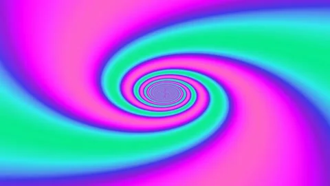 Vibrant psychedelic spiral gradient background loop for abstract motion gra.. Stock Footage 336507910
