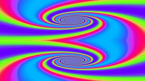 Vibrant Psychedelic Swirl Abstract Background Loop - Modern Gradient Hypnot.. Stock Footage 336886259
