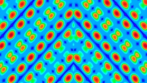Vibrant Psychedelic Tribal Pattern Seamless Background Animation Stock Footage 336171102