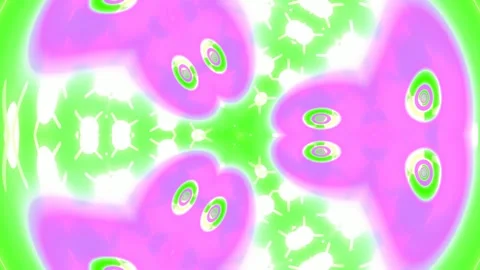 Vibrant Psychedelic Yellow and Purple Abstract Flowing Background Loop Stock Footage 336880428