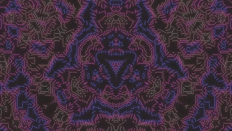 Vibrant Purple Abstract Kaleidoscope Patterns. 库存影片 331493590