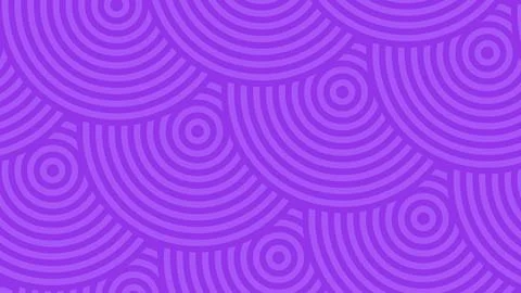 Vibrant purple abstract pattern with concentric circular rings and curved lin Stock Illustration