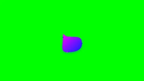 A vibrant purple and blue gradient speech bubble isolated on green screen Stock Footage 340903335