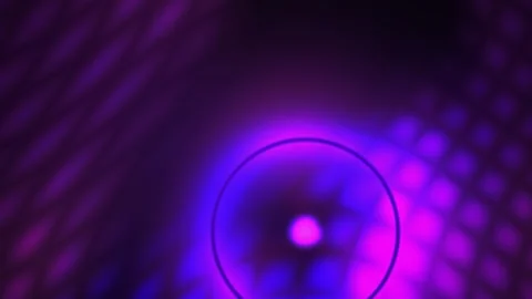 Vibrant purple and blue light effects with a circular design. Stock Footage 336710414