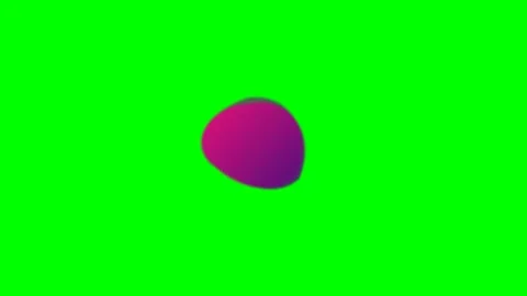 A vibrant purple and pink gradient sphere set against a bright green backgrou Stock Footage 340264881