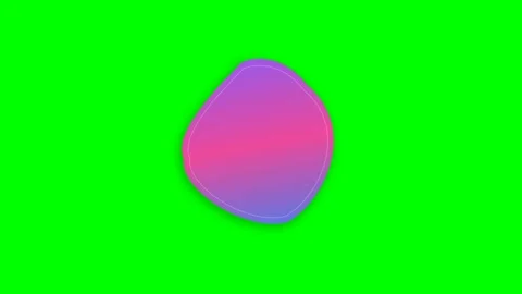 A vibrant purple and pink gradient blob shape set against a green background Stock Footage 341823808