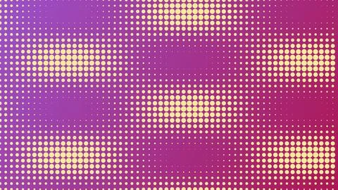 Vibrant Purple and Pink Gradient Background with Yellow Halftone Dot Wave P.. Stock Illustration