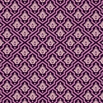 A vibrant purple and white pattern on a rich purple background Stock Illustration