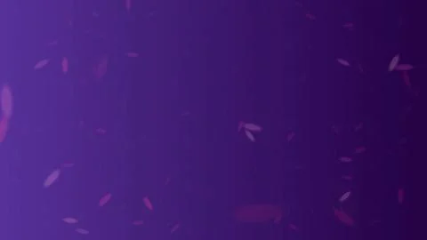 Vibrant purple background with dynamic pink leaf particles Stock Illustration