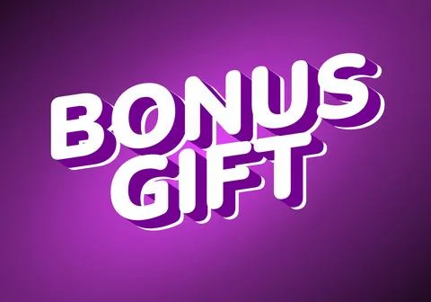 A vibrant purple background featuring bold, white 3D text that reads BONUS .. Stockillustratie