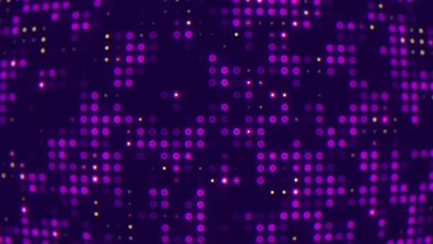 Vibrant purple dots on dark background with glowing effect Stock Footage 327393494
