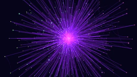 Vibrant purple explosion with radiating lines of light Stock-Footage 292937694
