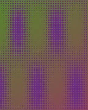 Vibrant Purple Halftone Dot Pattern Background Overlaid on a Soft Green and.. Illustrazione stock