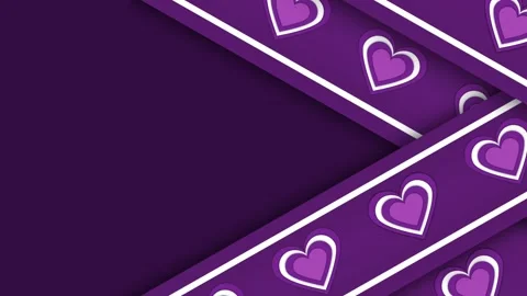 Vibrant Purple Hearts Abstract Background Loop for Love and Romance. Stock Footage 340130988