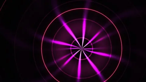 Vibrant purple light beam circle effect on black background with lens flare. Stock Footage 335968273