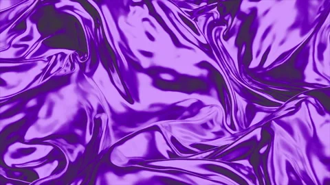 Vibrant purple liquid silk flows with elegant metallic sheen creating a luxuriou Stock Footage 314932539