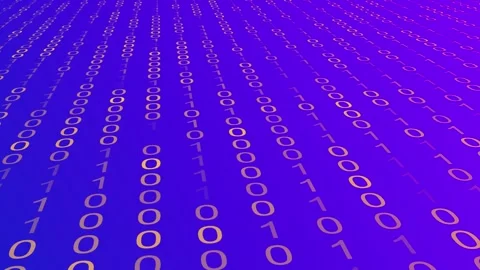 Vibrant Purple Magenta Diagonal Binary Code Flow Stock Footage 320379656