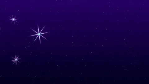 Vibrant purple night sky background with three bright stars and many small stars Stock-Footage 319699729
