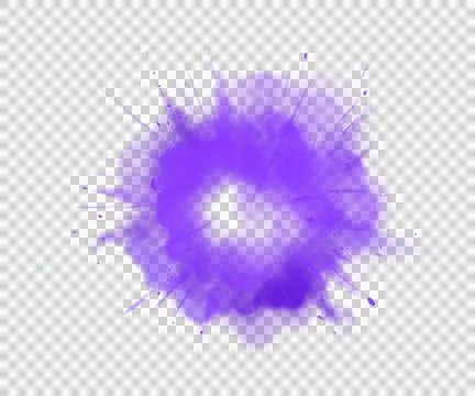 Vibrant purple paint splatter explosion with dynamic streaks and splashes o.. Stock Illustration