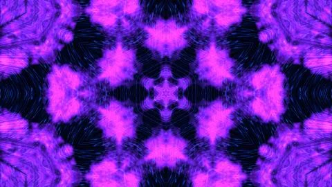 Vibrant purple patterns swirl against deep black background Stock Illustration