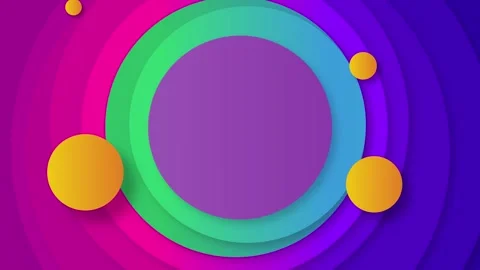 Vibrant purpleviolet pattern with magenta circles on electric blue background Stock Footage 270247025