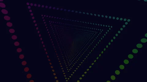 Vibrant pyramid a colorful triangular pattern of dots Stock Footage 300747345