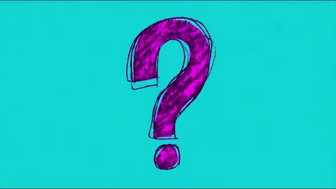 Vibrant question mark animation: seamless 4k stopmotion loop Stock-Footage 315347808