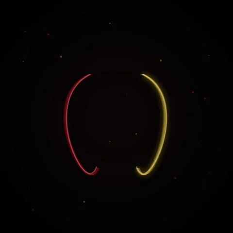 Vibrant Rainbow Arc Motion on Black Background Abstract Neon Graphic Stock Footage 345690366