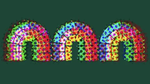 Vibrant Rainbow Arches Animation Stock Footage 296365994