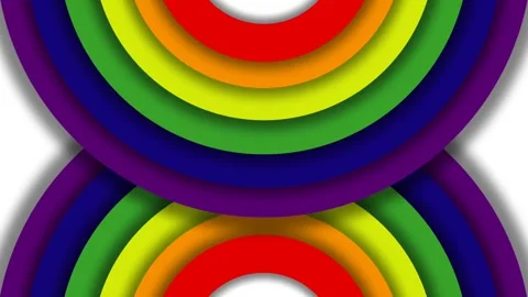 Vibrant Rainbow Arcs Symbolizing Pride and Inclusivity for LGBTQ Celebration. Stock Footage 340032019
