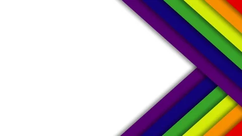 Vibrant Rainbow Chevron Background for Pride Month Celebrations and Diversi.. Stock Footage 340031475