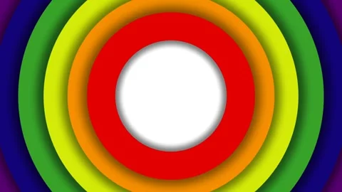 Vibrant Rainbow Circles Abstract Background for Pride Month Celebration. Stock Footage 340031974