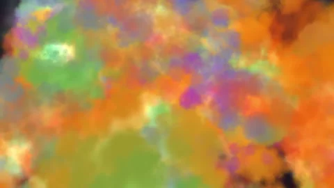Vibrant Rainbow Cloudscape Exploding Abstract Multicolored Hues Stock Footage 302488836