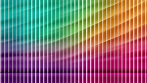 Vibrant rainbow colored gradient background with vertical lines 스톡 일러스트