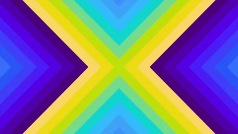 Vibrant rainbow colored X shaped gradient background pattern Stock Footage 322717043