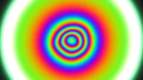 Vibrant Rainbow Concentric Circles Seamless Loop Stock Footage 340564026